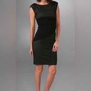 Diane Von Furstenberg Black and Gray Asymmetrical Dress
